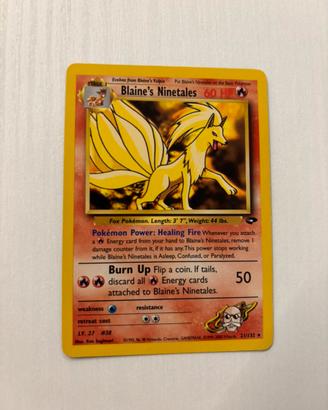 Blaine’s ninetales carta pokemon