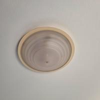 lampadario / plafoniera in vetro lavorato