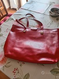 borsa rossa coccinelle pelle