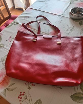 borsa rossa coccinelle pelle