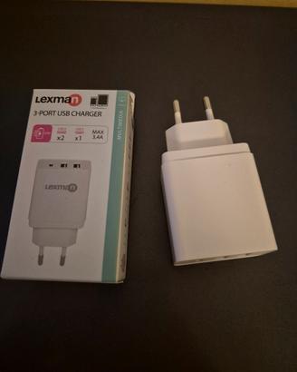 caricabatterie triplo Usb-c + 2xUsb-a