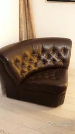 Poltrona angolare vera pelle