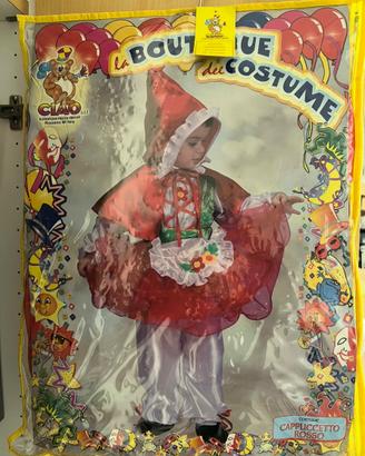 Costume di carnevale di cappuccetto rosso 3-4 anni