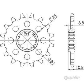 Pignone JTF1579 Z17 Yamaha r1 fz1 xjr xj passo 520