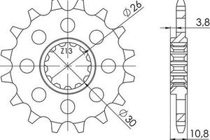 Pignone JTF1579 Z17 Yamaha r1 fz1 xjr xj passo 520