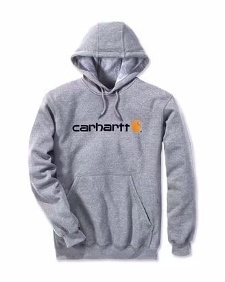 FELPA CARHARTT SIGNATURE LOGO HEATHER GRIGIO