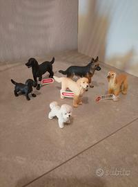 Lotto figurine schleich cani cuccioli