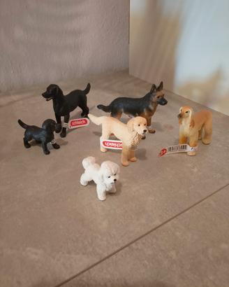 Lotto figurine schleich cani cuccioli