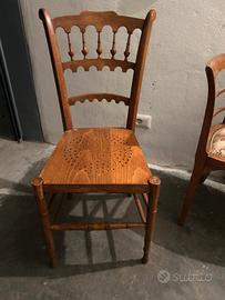 Set 10 Sedie Chiavarine Antiche