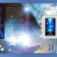 Lingotto d'argento 1 oz Niue 2012 Zodiac Pesci