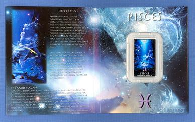 Lingotto d'argento 1 oz Niue 2012 Zodiac Pesci