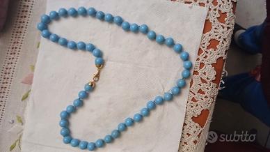 Collana turchesi e oro 18kt