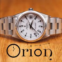 Rolex Oyster Perpetual Date White Roman Dial Full