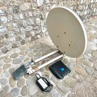 Kit Tooway Viasat parabola e modem router