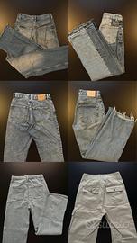 6 paia di pantaloni (5 jeans) e (1 cargo)