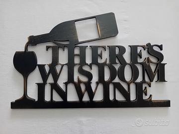 Insegna + botte portaoggetti "wine"