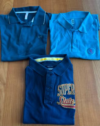 3 polo taglia S Superdry Sun68 Moschino