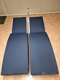 Lettini prendisole in Rattan con cuscini premium