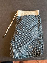 Fred Perry Costume Uomo S Blu Fantasia Geometrica