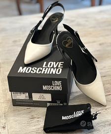 Love Moschino décolleté bianche/nero n. 35