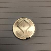 2 monete  da 100 lire Marconi e Fao