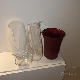 2 vasi fiori, ciotole, porta sacchetti. prezzo tot
