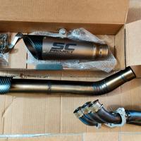 scarico racing completo per Triumph street triple 