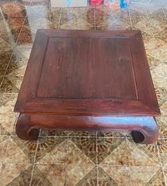 Tavolo basso stile etnico in legno