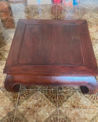 Tavolo basso stile etnico in legno