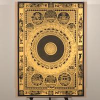 Thangka Om, Mantra e 10 auspici - Dipinto Tibetano