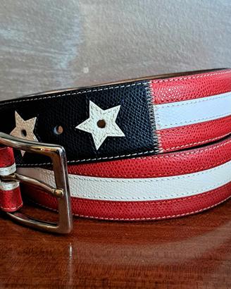 Cintura artigianale di vera pelle USA