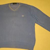 Pullover Fred Perry carta zucchero solo a V tg XXL