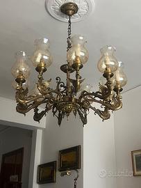 Lampadario in ottone