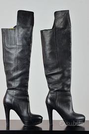 Stivale alto Guess in pelle nera taglia 36