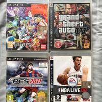 Dragonball Z, GTA 4, Pes 11 & nba 08 PS3