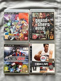 Dragonball Z, GTA 4, Pes 11 & nba 08 PS3