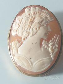 Antico cameo campano in argento e corniola