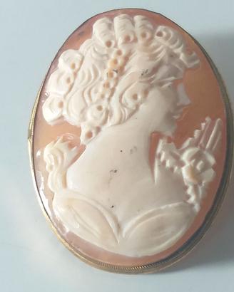 Antico cameo campano in argento e corniola