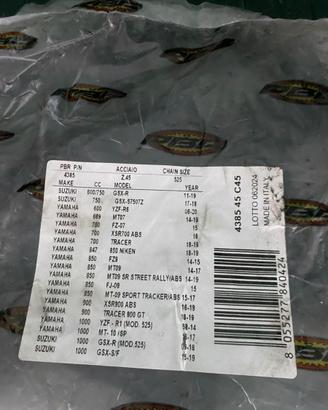 Corona yamaha 45 denti mt 09 10 tracer r6 Gsx r s