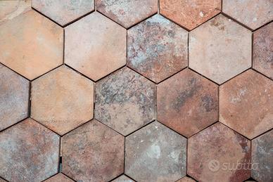 Pavimento antico originale autentico in cotto