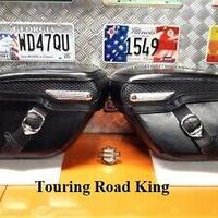Harley borse rigide in pelle originali x Touring