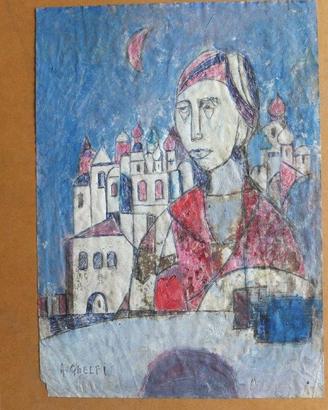 Ghelfi Augusto dipinto 24x36 con dedica