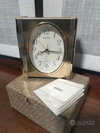 orologio sveglia da tavolo Seiko ottone vintage 