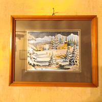 Quadro invernale incorniciato – 33x27 cm