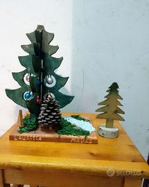 Decorazione Natalizia Artigianale Vintage in Legno