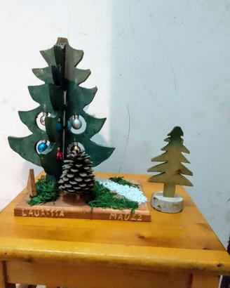 Decorazione Natalizia Artigianale Vintage in Legno