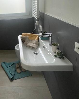 Lavandino bagno ceramica bianca 80x46 Intesa