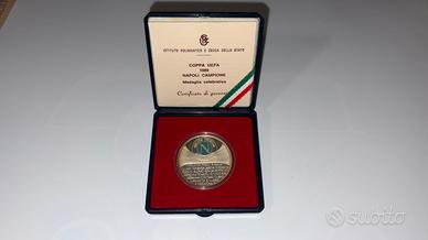 Medaglia Argento Napoli Campione Coppa Uefa 1989