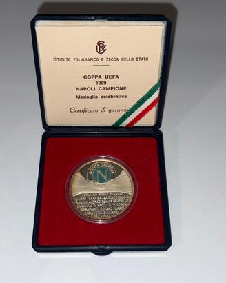 Medaglia Argento Napoli Campione Coppa Uefa 1989