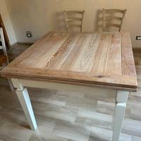 Tavolo in legno shabby / country allungabile